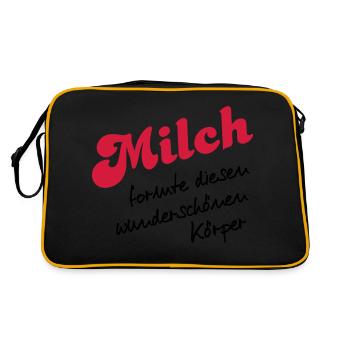 Milch - Retro Tasche - Schwarz/Gold - Hinten