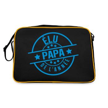 élu papa de l'année - Sac Retro - noir/or - Dos
