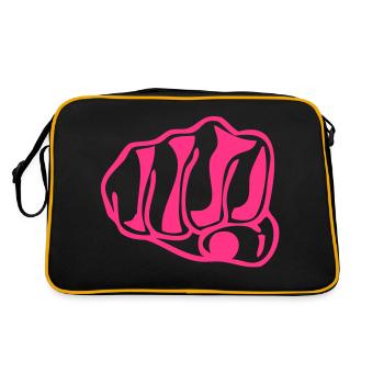 emissions fist clenched fist Close2 - Retro Bag - black/gold - Back