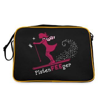 Pisten-FEE-ger - Retro Tasche - Schwarz/Gold - Hinten