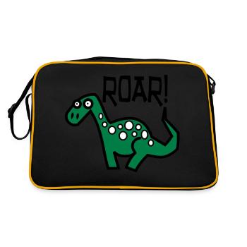 Dinosaur Roar - Retro Bag - black/gold - Back