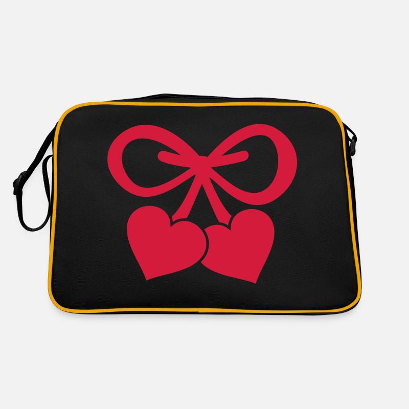 Herzchen Schleife / bow with hearts (1c) Retro Tasche