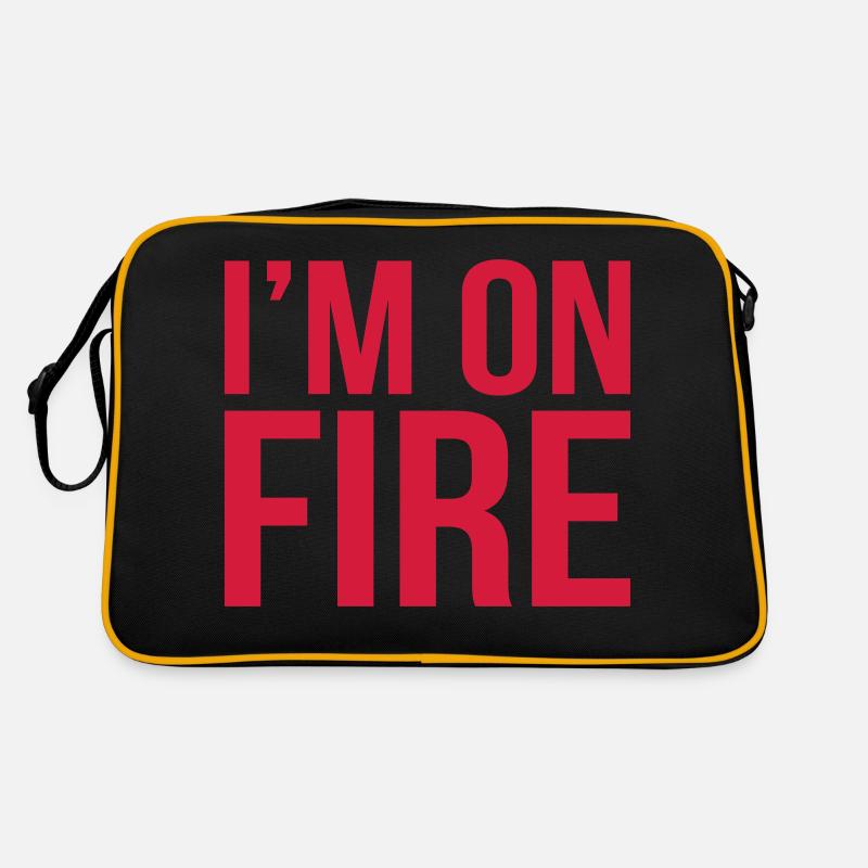im on fire - Retro Tasche - Schwarz/Gold
