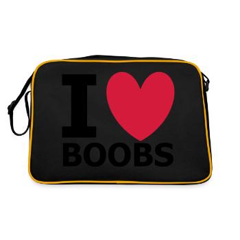 I Love Boobs - Sac Retro - noir/or - Dos