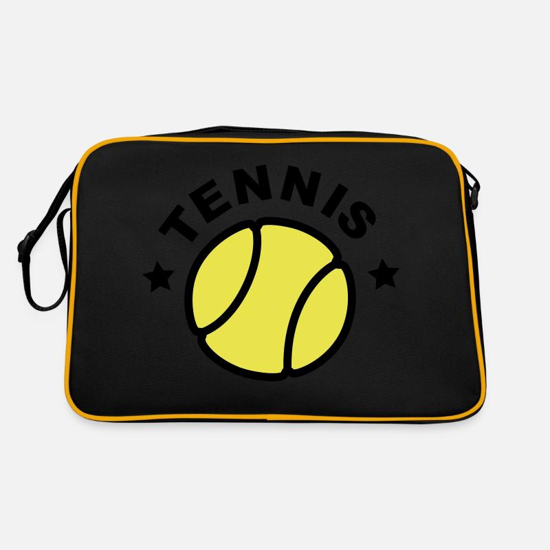 tennis - Retro Tasche - Schwarz/Gold