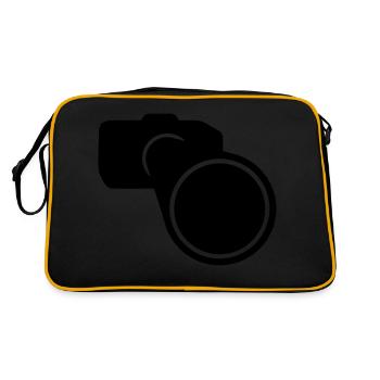 Caméra / / appareil photo numérique / / SLR / / - Sac Retro - noir/or - Dos