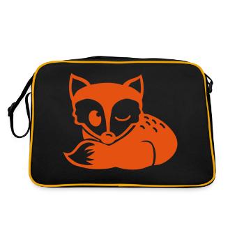 rotfuchs 2farbig - Retro Tasche - Schwarz/Gold - Hinten