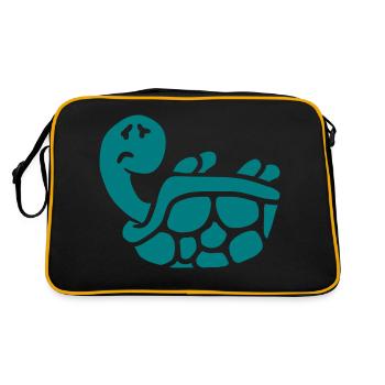 Impuissant tortue retournée à conception - Sac Retro - noir/or - Dos