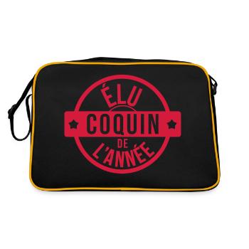 Coquin de l'année [ Sexe / Sexy / Humour / Drôle ] - Sac Retro - noir/or - Dos
