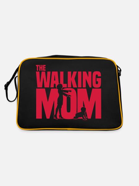 the walking mom - Retro Tasche - Schwarz/Gold - Hinten