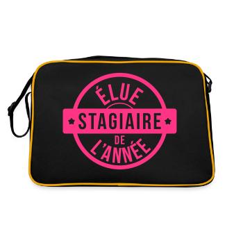 Stagiaire de l'année / Collègue / Stage / Bureau - Sac Retro - noir/or - Dos