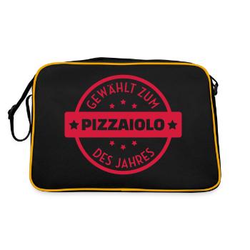 pizza / pizzaiolo / chef / italie / pizzaiola - Sac Retro - noir/or - Dos