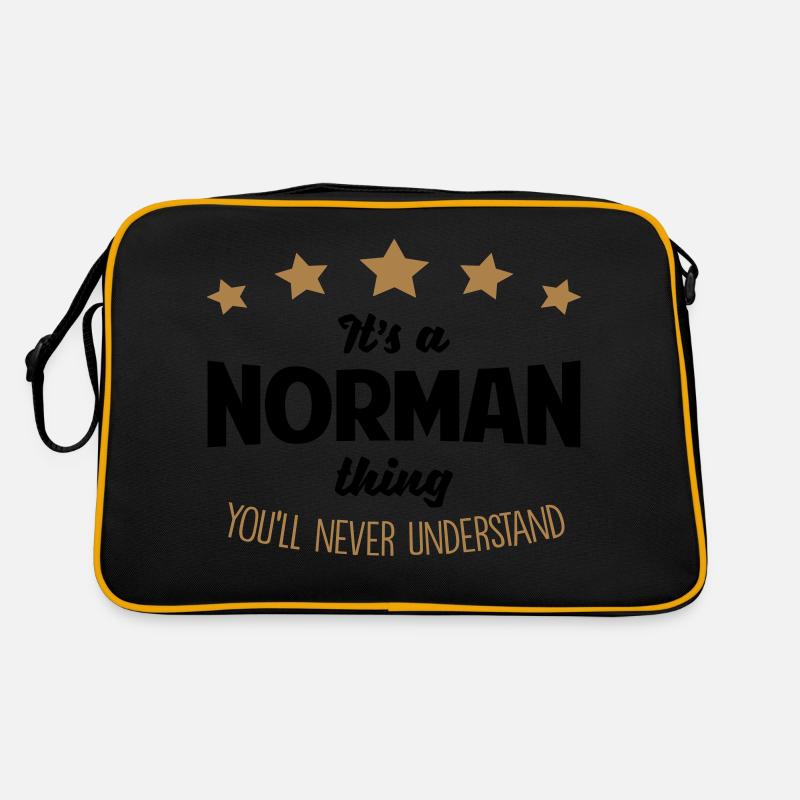 It's a norman name thing stars never unde - Retro Bag - black/gold