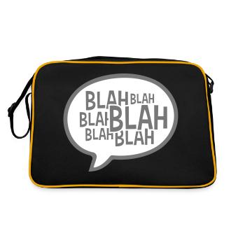 Speech bubble comic blah - Retro Bag - black/gold - Back