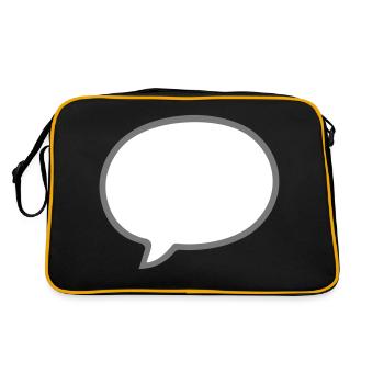 Bulle de dialogue de conception comique - Sac Retro - noir/or - Dos