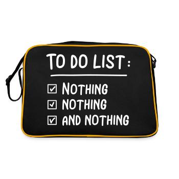 Lazy "to do list" for procrastinators - Retro Tasche - Schwarz/Gold - Hinten