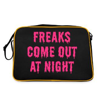 Freaks come out at night nightmare Halloween Zombie - Retro Bag - black/gold - Back