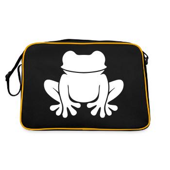 Frog Silhouette - Retro Bag - black/gold - Back