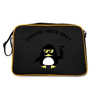 Beach Duck - Retro Tasche - Schwarz/Gold - Hinten
