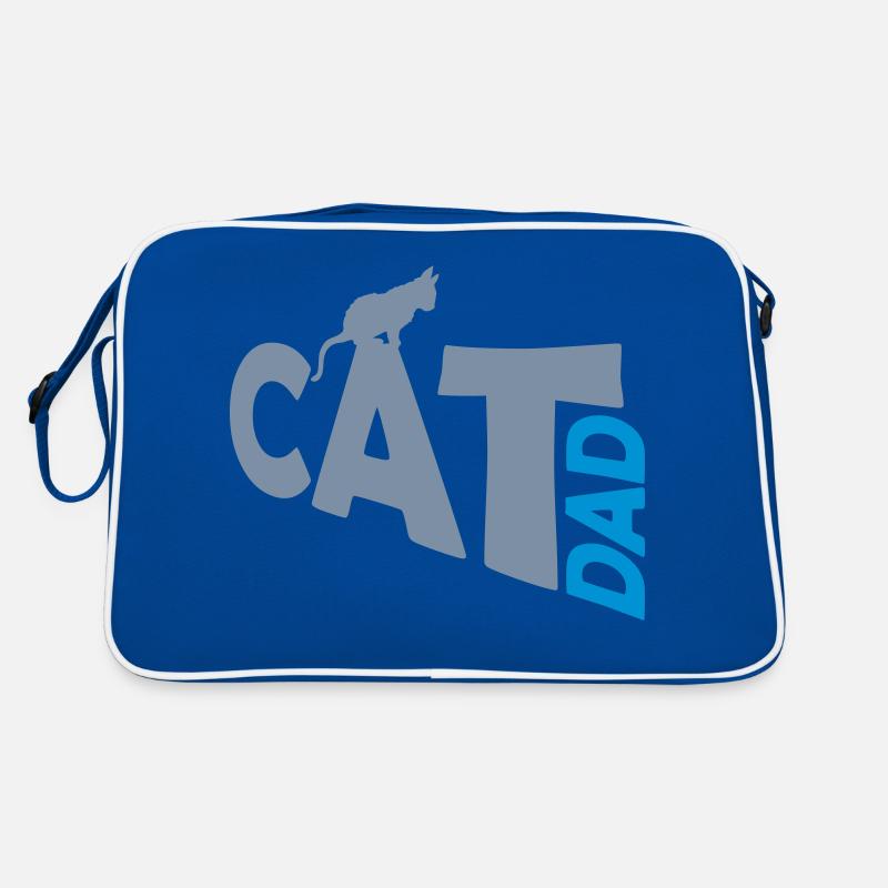 Conception du logo Cat Dad Sac Retro