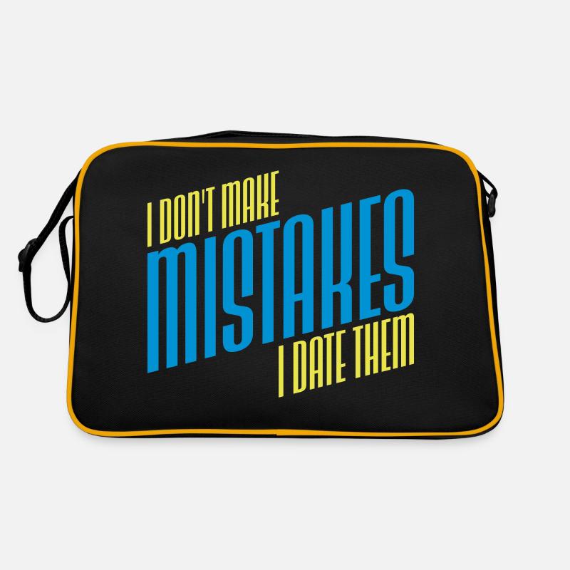 Date Mistakes Quote Logo Retro Bag