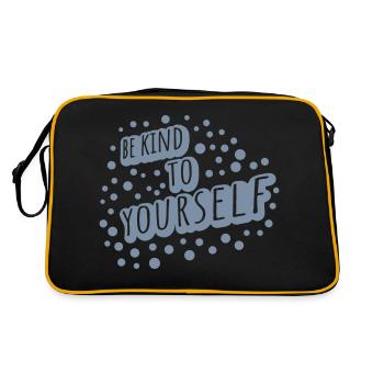 soyez gentil avec vous-même - Sac Retro - noir/or - Dos