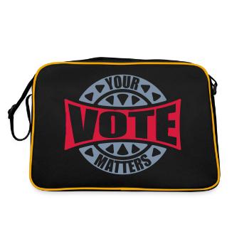 votre vote compte citation - Sac Retro - noir/or - Dos