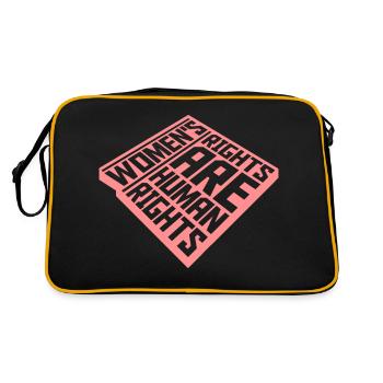citation féministe sur les droits des femmes - Sac Retro - noir/or - Dos