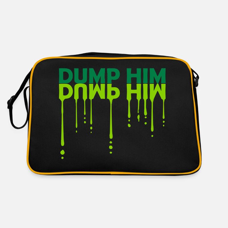 dump him quote logo Retro Bag