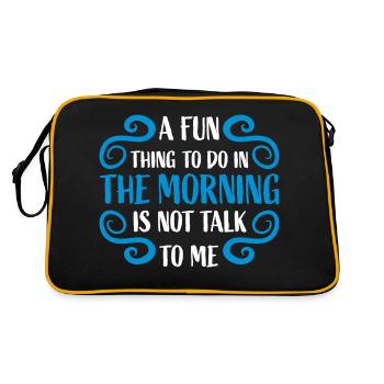 not talk to me - Retro Bag - black/gold - Back