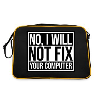 not fix your computer - Retro Bag - black/gold - Back
