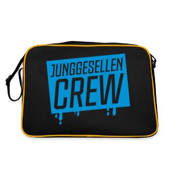 junggesellen crew - Retro Tasche - Schwarz/Gold - Hinten