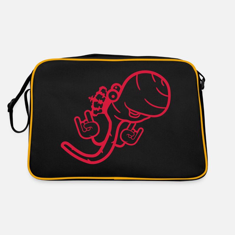 Heavy Metal Worm King Couronne Cornes Geste de la main Fun Sac Retro