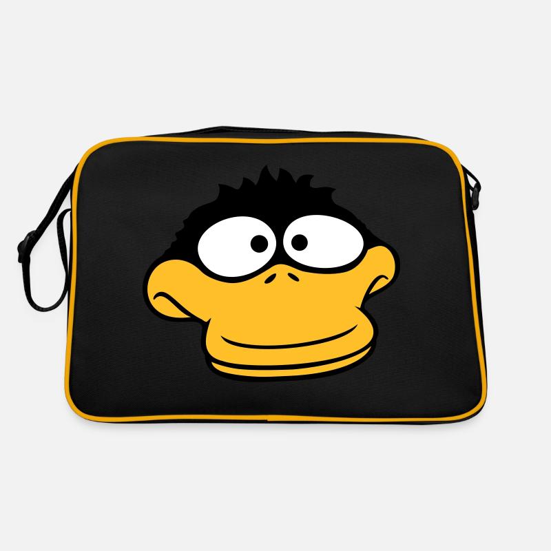 Duck looks funny goofy anxious confused comic Retro Bag