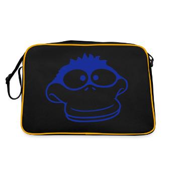 Duck looks funny goofy anxious confused comic - Retro Bag - black/gold - Back