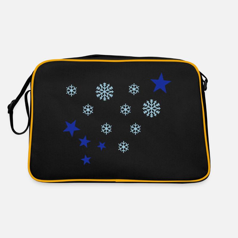 Schneeflocken Retro Tasche