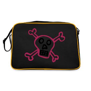 pirat - Retro Tasche - Schwarz/Gold - Hinten