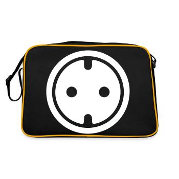 symbole de prise - Sac Retro - noir/or - Dos