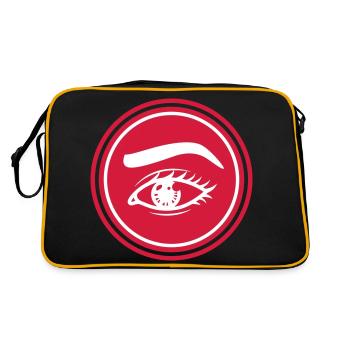 Augen symbol - Retro Tasche - Schwarz/Gold - Hinten