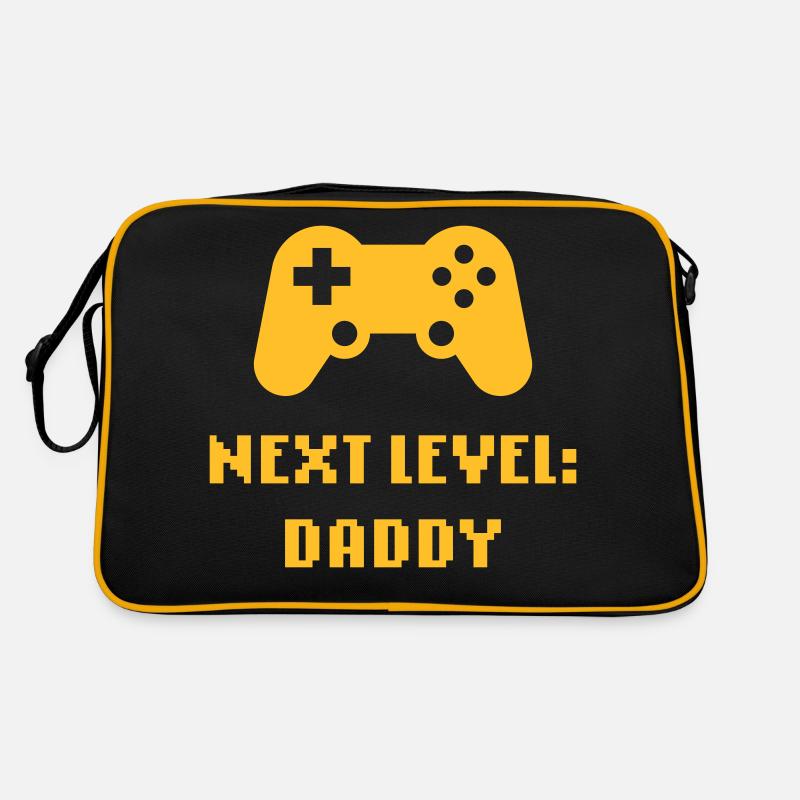 Next Level: Daddy (Papa / Werdender Vater) Retro Tasche