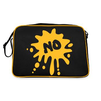 Nope, Paint Splashes - Retro Bag - black/gold - Back