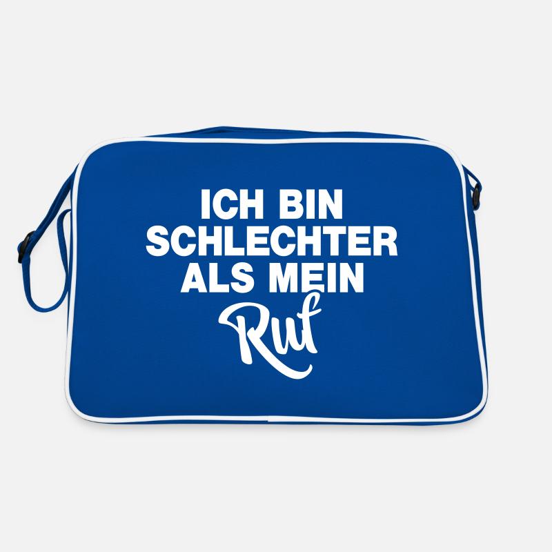 Ich bin schlechter als mein Ruf Retro Tasche