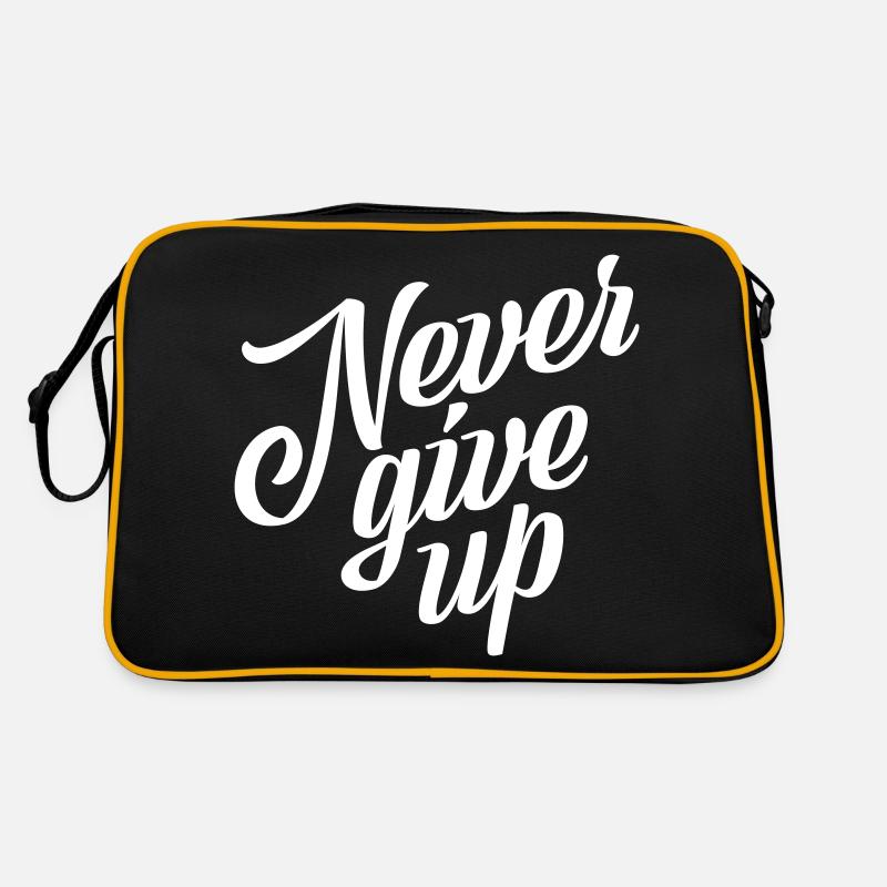 Never give up Retro Tasche