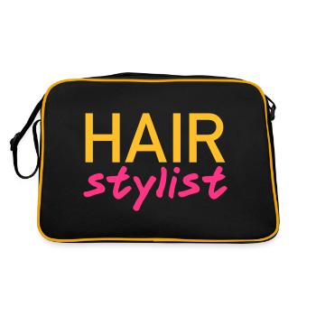 Hair stylist - Retro Tasche - Schwarz/Gold - Hinten