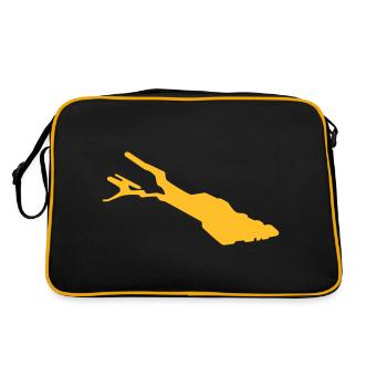 Bodensee Silhouette – Lake Constance Outline - Retro Bag - black/gold - Back