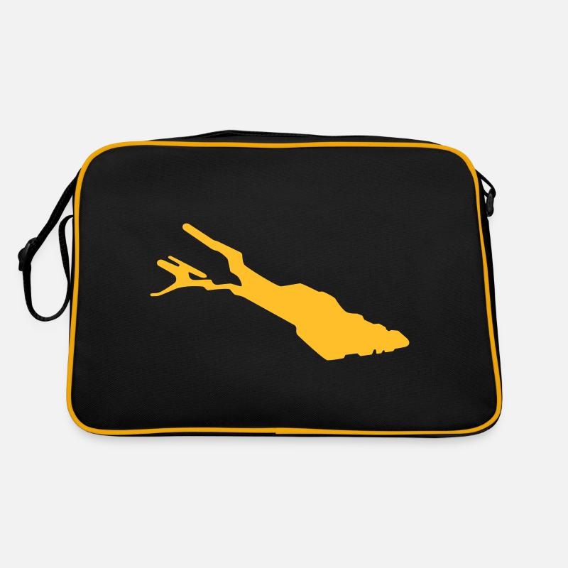 Silhouette de Bodensee – Contour du lac de Constance Sac Retro