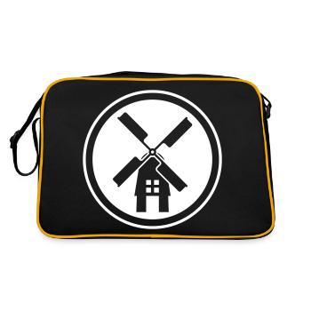 Windmühle Ivon Silhouette - Retro Tasche - Schwarz/Gold - Hinten