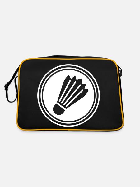 badminton - Sac Retro - noir/or - Dos