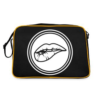 Lèvres - Sac Retro - noir/or - Dos