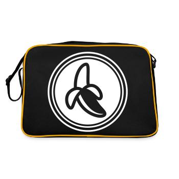 Icône banane - Sac Retro - noir/or - Dos
